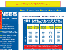 Tablet Screenshot of neeb-werbesysteme.de